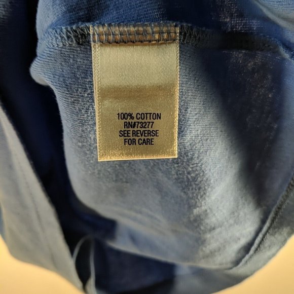 Croft & Barrow Blue V-Neck Short Sleeve T-Shirt Top Women S Small 100% Cotton - Picture 7 of 10